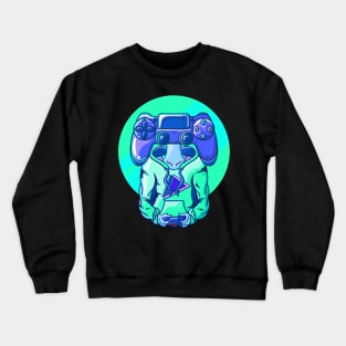 Retro Gamer Head Crewneck Sweatshirt